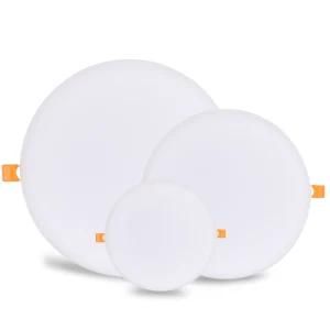 White Round Plastic Covers Ceiling Light Frameless LED Panel Light