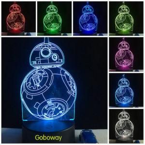 7 Color Changing Touch Switch 3D LED Table Lamp
