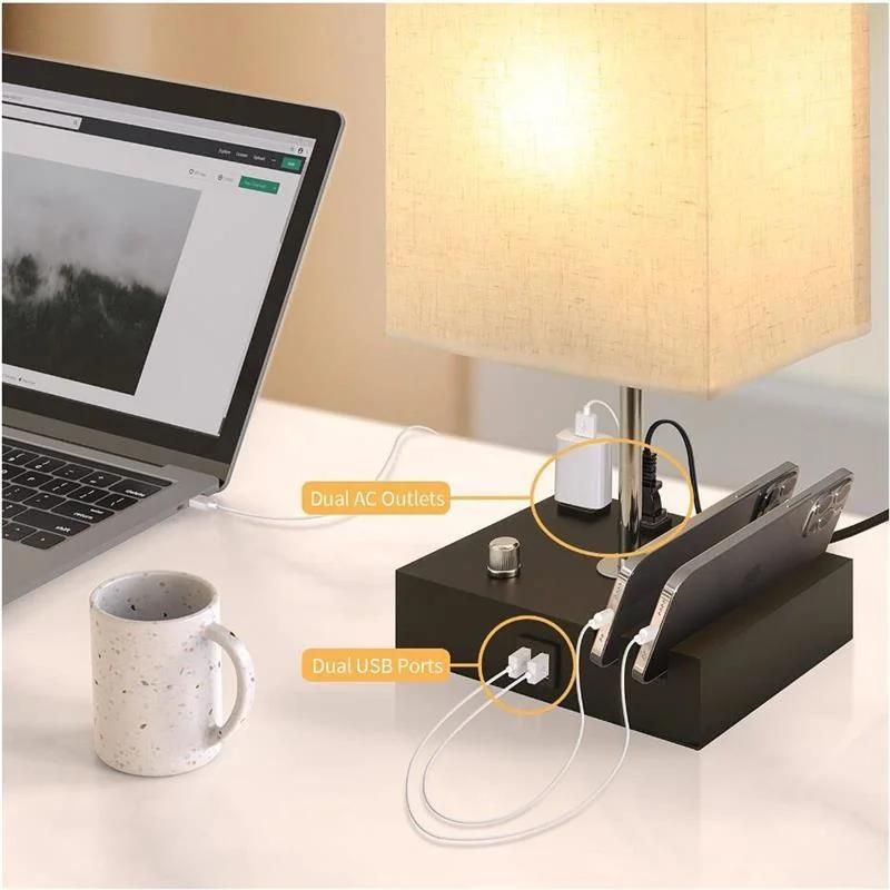 Modern LED Dimmable Indoor Bedroom Home USB Rechargeable Table Lamp