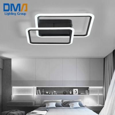 Iron Black Surface LED with Remote Control Ceiling Lamp Lighting
