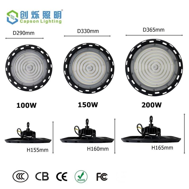 3years Warranty High Lumens 120lm Per Watt IP65 LED Warehouse UFO High Bay Light