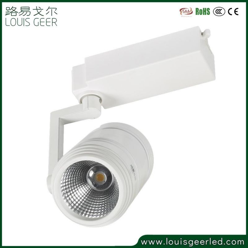 Art Gallery LED Track Spot Lighting 20W with High CRI 90 LED COB Knob Type Adjustable Beam Angle Dimmable Function