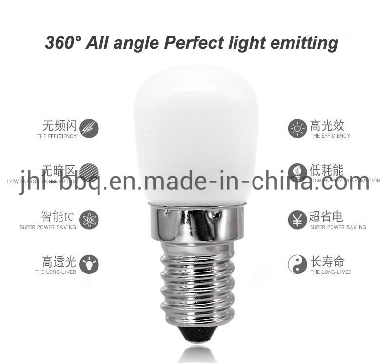 LED Bulb T22 E12 and E14 Special Designed for Application of Electronic Refrigerator with Ceramic Body and Milk Matte Glass Shell or Transparent Shell