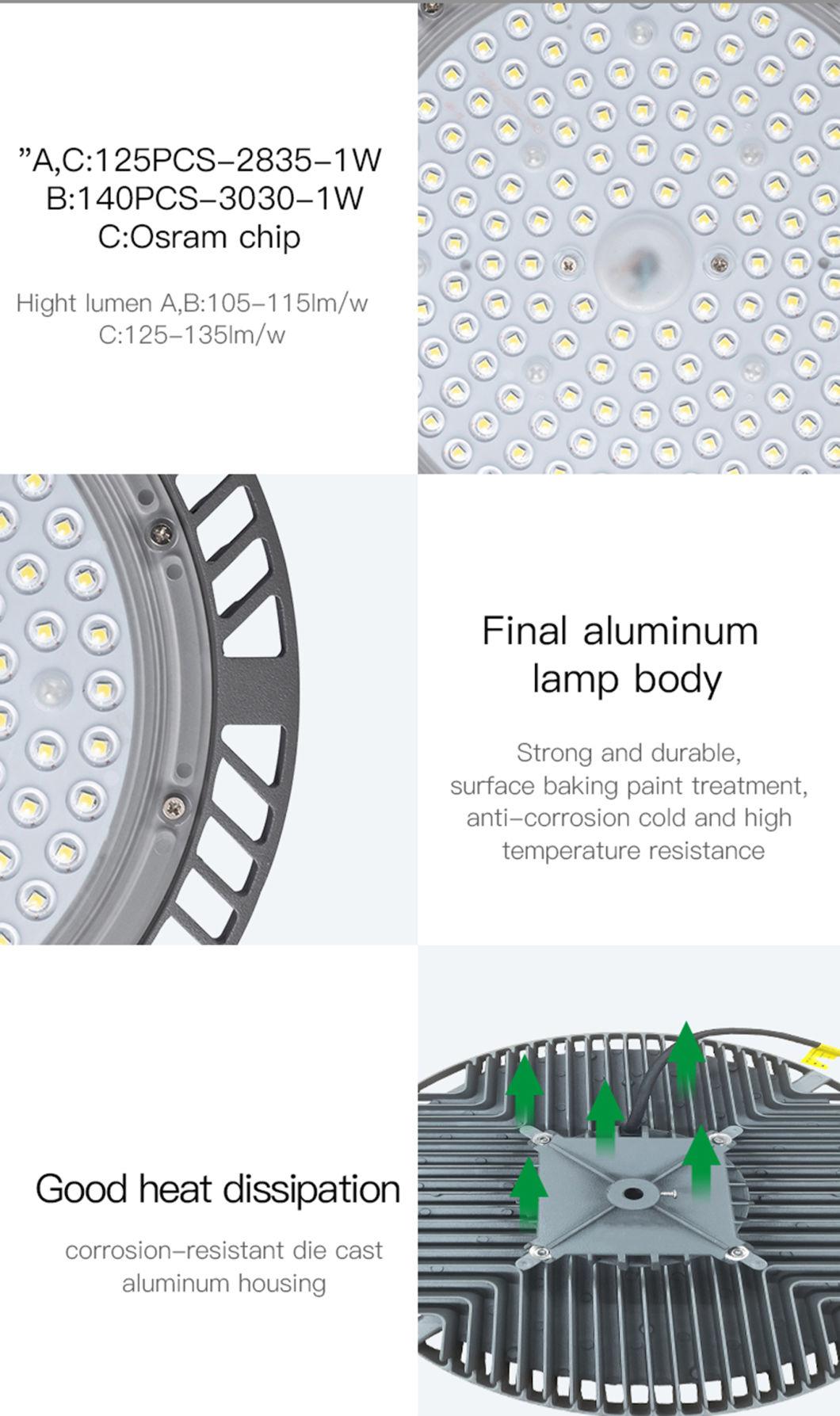 High Bay Factory LED Light Fixtures High Quality Super Brightness UFO LED High Bay Lighting