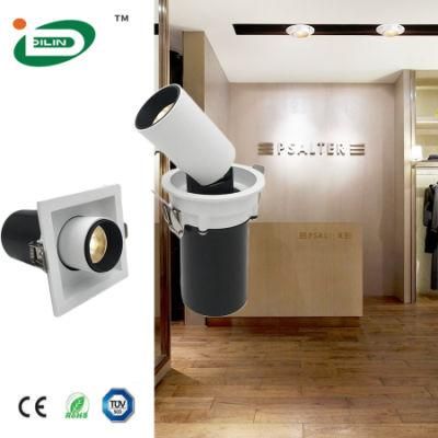 Double Head 50W Ceiling Recessed Mounted Rectangle COB LED Grille D Spot Bean Gall Lamp Fixture