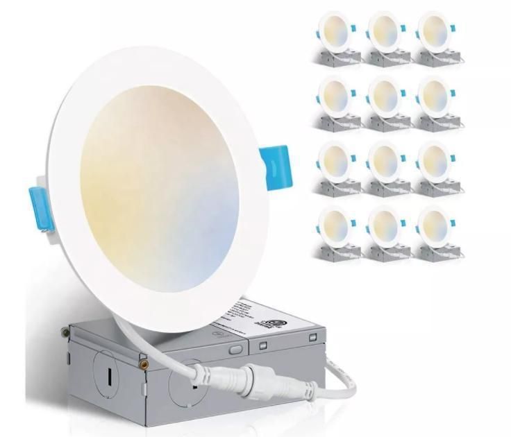 Chinese Ultra Thin Dimmable and Changeable CCT 4" 9W LED Recessed Pot Slim Panel Down Light