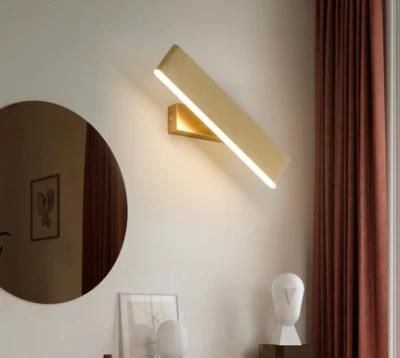 LED Wall Lamp Simple Modern Bedside Lamp Reading Personality Rectangular Rotatable Wall Lamp