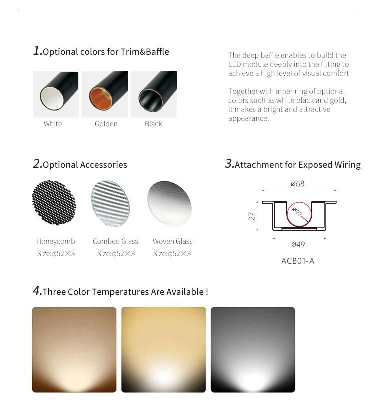 Indoor Dimmable COB LED Modern Ceiling Light