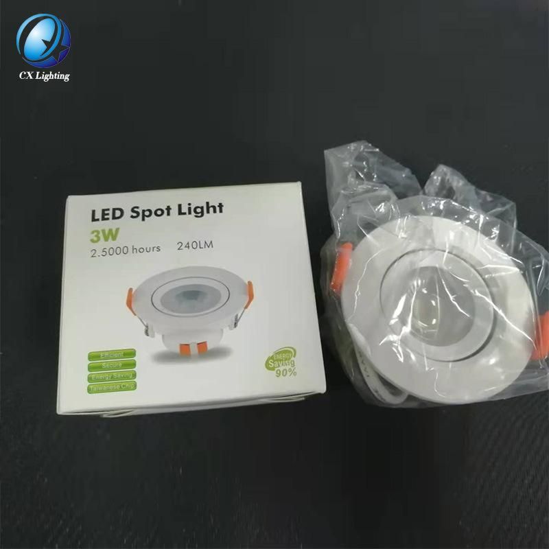 CE RoHS 3W/5W/7W/12W LED Ceiling Spotlight Aluminum Fixed Movable Downlight