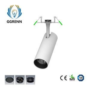 Recessed Integrated COB LED Track Light 20W with 15, 24, 38 Beam Angle for Shop/Mall/