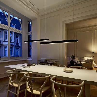 Zhongshan Light Luxury Table Restaurant Bar Long Office Industrial Black LED Pendent Light Lamp