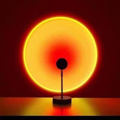 Sunset Lamp Sunset Projector 10W 180 Degree Rotation USB Sunset Glow Light Warm Romantic Visual Night Decorative Lights