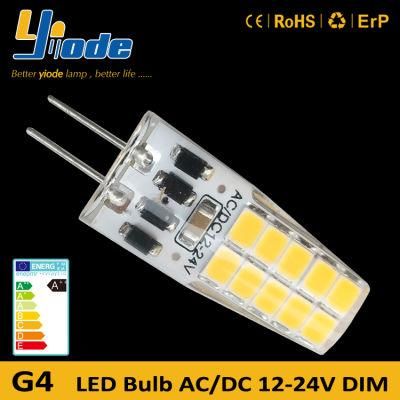 G4 LED Dimmable Bulb 2835 20LED 2.5W 12V 24V for Chandelier Lamp Silicone LED Light