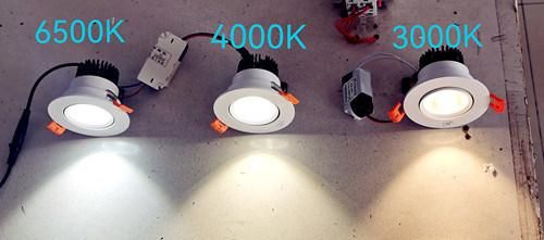 Dimmable Round Spot Lighting Embedded LED Downlight 7W 6500K Cool White 100-240V