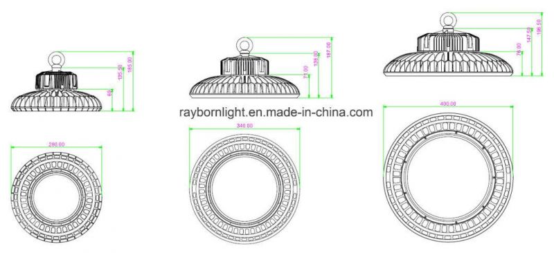 High Class 150W Meanwell Driver UFO LED High Bay Lamp Exhibition Work Shop Light