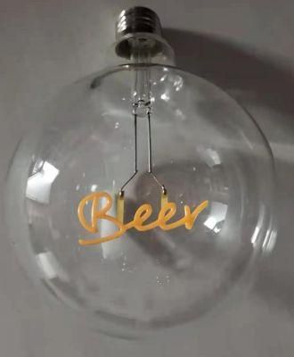 Alphabet Beer Word Pendant Lamp LED Filament Light Bulb