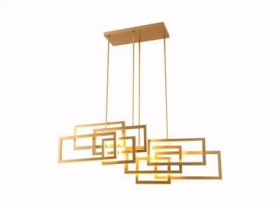 Masivel Lighting Modern Rectangle-Shaped LED Pendant Light for Hotel Chandelier LED Lighting