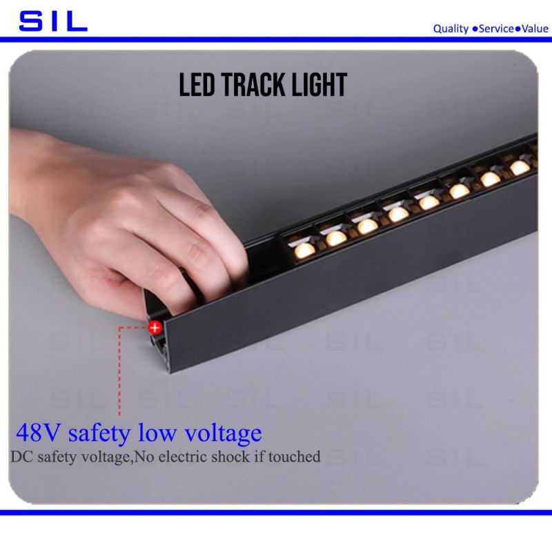 Track Rail Magnetic Light LED Rail Light CE Certificate Magnet Track Rail System DC48V Safety Touch 5watt Aluminum LED Magnetic Linear Light