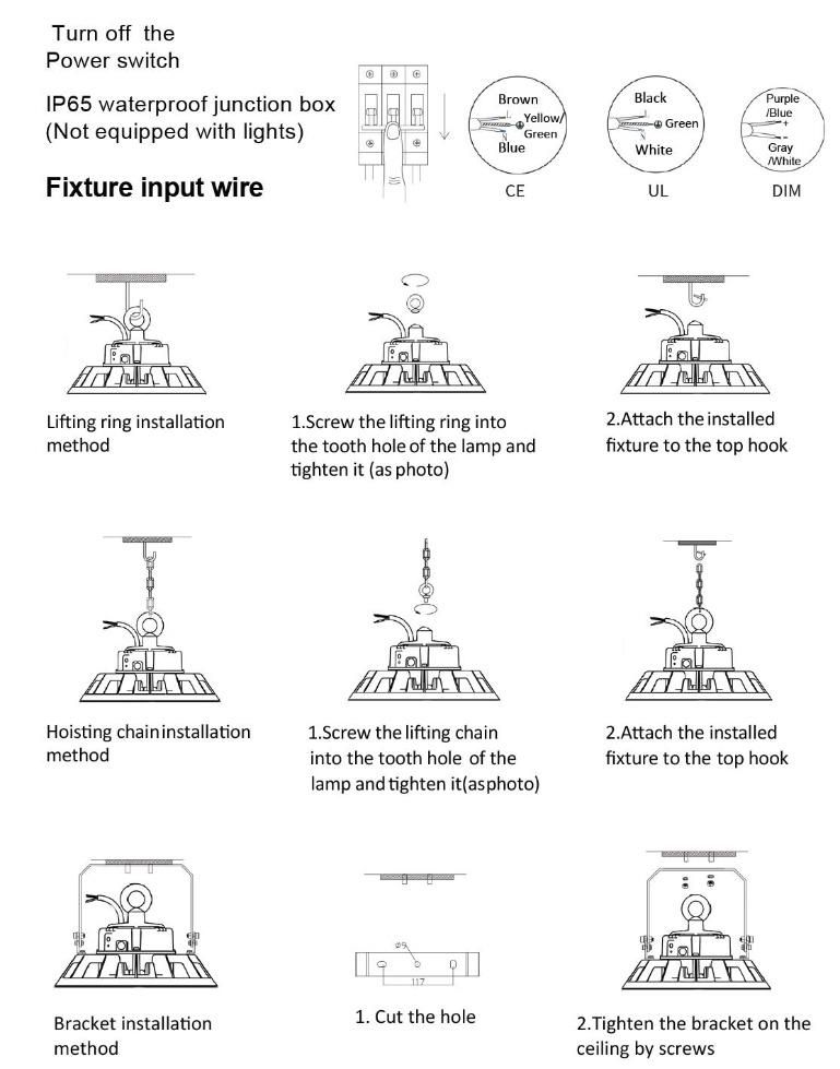 200lm/W Low Price 5 Years Warranty Dimmable Stadium Store Gym Sport Court Sensor UFO LED Industrial Lamp 100W 150W 200W LED High Bay Light for Warehouse