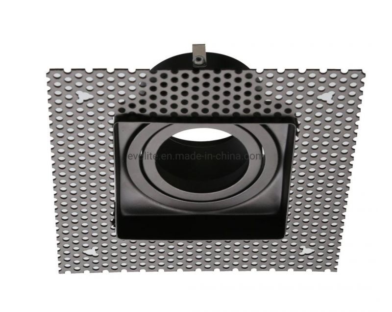 Aluminum Trimless Square MR16 Frame LED Downlight Adjustable GU10 Housing