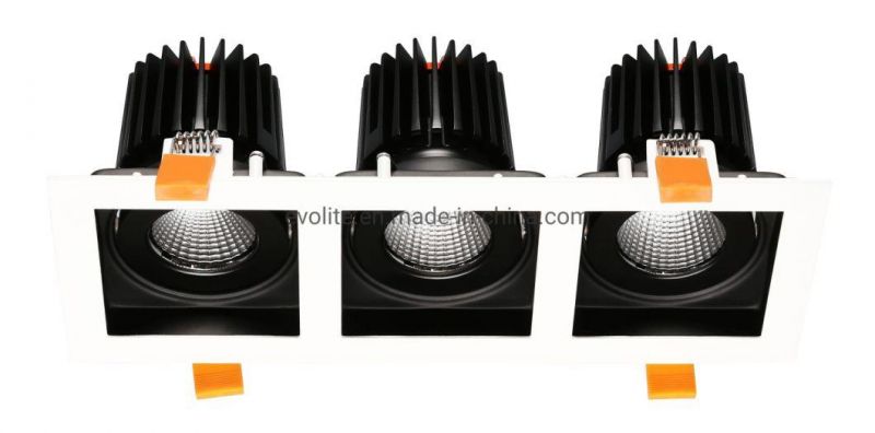 Manufacture Aluminum Square Adjustable LED Spot Light Ceiling Module Downlight Sq3+X15A