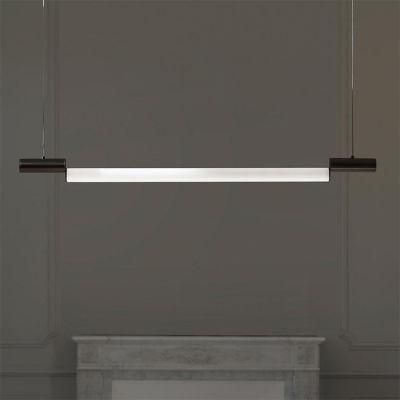 Nordic Long LED Creative Designer Office Front Desk Dining Room Lighting Fixtures Modern Black Pendent Light