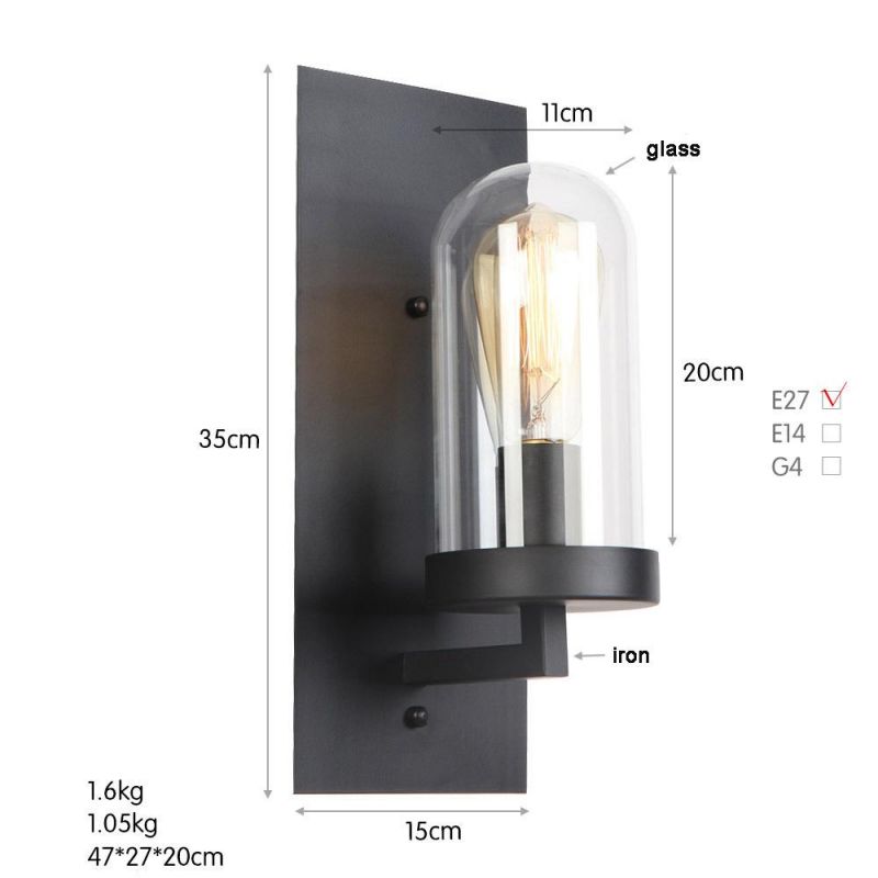 Factory Wholesale Vintage Home Wall Sconce Light Fixtures E27 Modern Indoor Wall Lamps