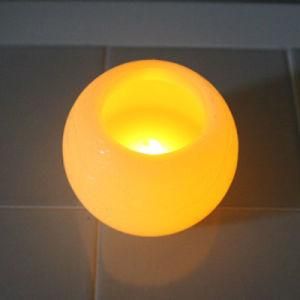 Flower Carved Round Candle Hollow out LED Candles Real Wax