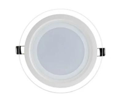 New Arrival Glass 6W 9W 12W 18W 24W Recessed LED Downlight Bathroom Light Panellight AC85-265V Square Round LED Panel Light