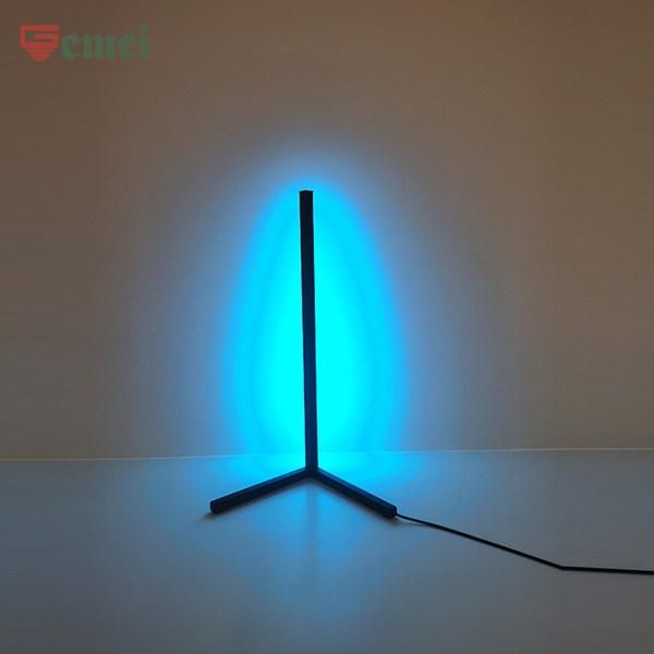 Indoor Home Decoration Colorful LED Triangle Desk Lamp with Remote Control