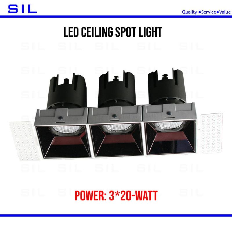 Super Bright Hotel Down Light CREE Osram COB CE RoHS Approved 3X12W 36W Ceiling LED Spot Light