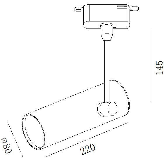 EMC Energy Saving 12W-30W LED Track Lights for Store IP20 Spotlight