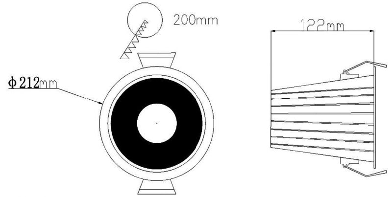 CCT: 2700K 3000K 4000K 5000K, LED Deep 35W Down Light Beam Angle15 24 38 Degree LED Ceiling Light