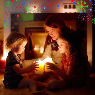 Star Candle Projector Rotating Star Light with Remote Control and Timer Real Wax Decorative Flameless Candle Soft Warm