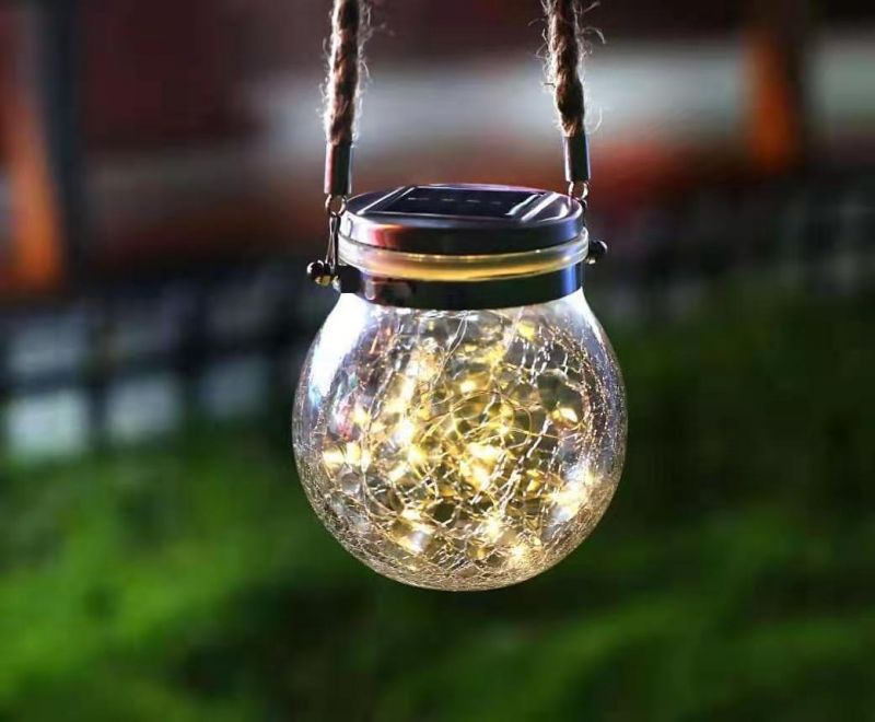 Solar Outdoor String Lights in Mason Jar LED Copper String Light
