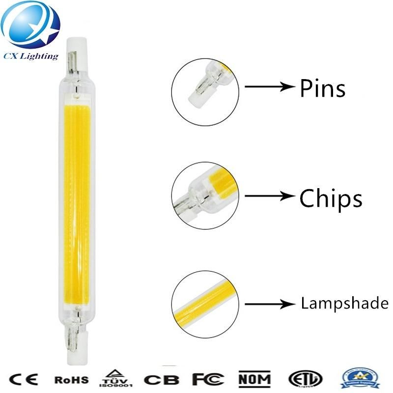 10W 20W 110V 220V R7s Interior Dimmable COB LED Projecting Lamp
