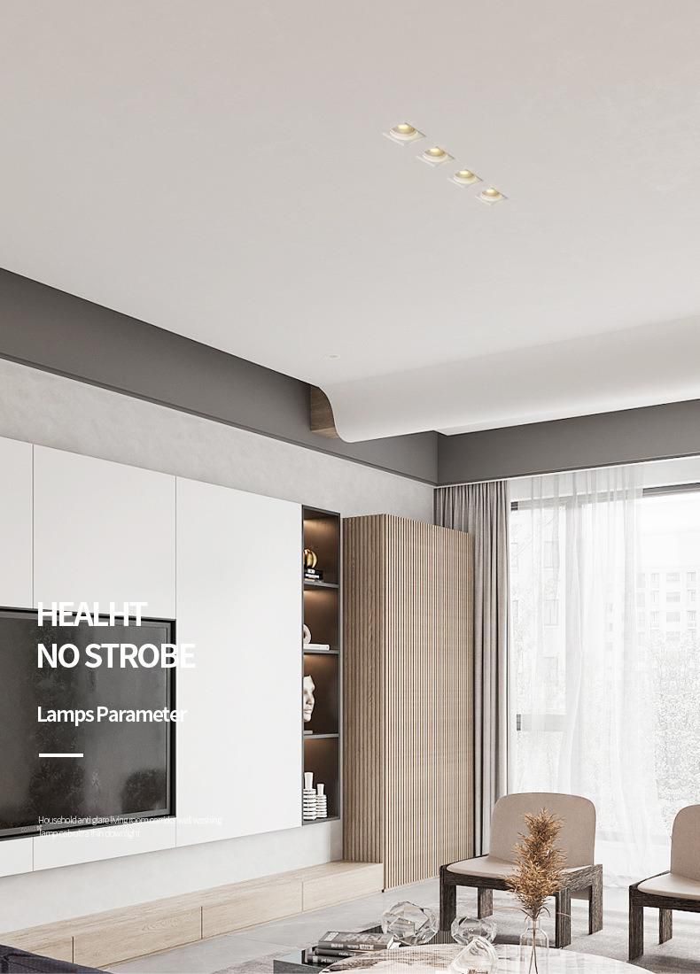 Retrofit Recessed Epistar LED GU10 Spot Lights Trimless COB Ceiling LED Downlight 15/24/36 Degree