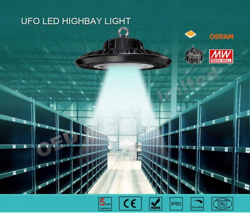 IP66 200W Workshop Lighting UFO LED Highbay Light Mine Lighting