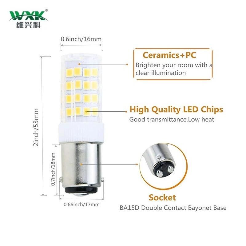 LED Ba15D G9 Double Contact Bayonet Base AC110-130V 4W LED Light Bulb, T3/T4/C7/S6, Warm White 2700K, LED Halogen Replacement Bulb, No-Dimmable