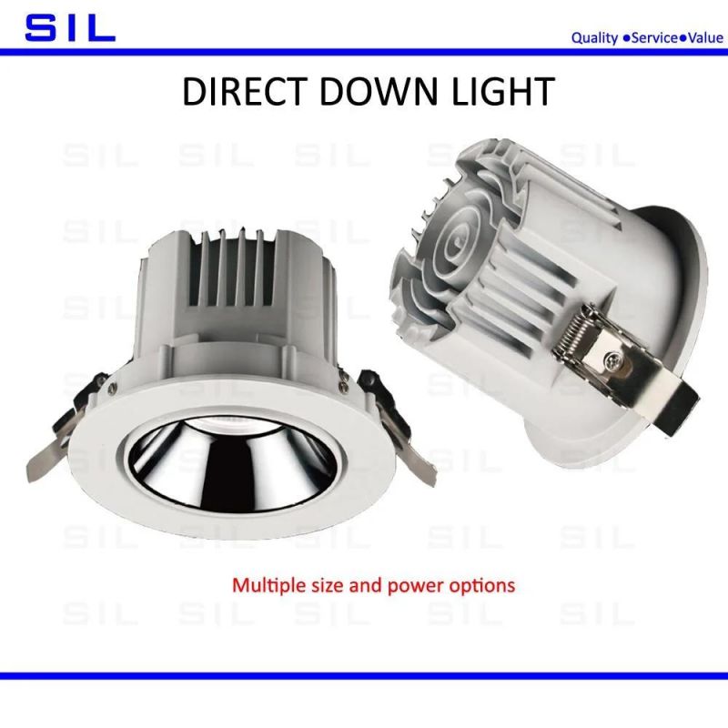 IP44 LED Ceiling Recessed Lights Spot Down Housing Wall up Room 35W Dimmable Commercial LED Downlight