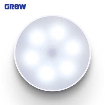 USB Charging Human Induction &amp; Light Induction Night Light Round Square Shape for Cabinet Night Lighting