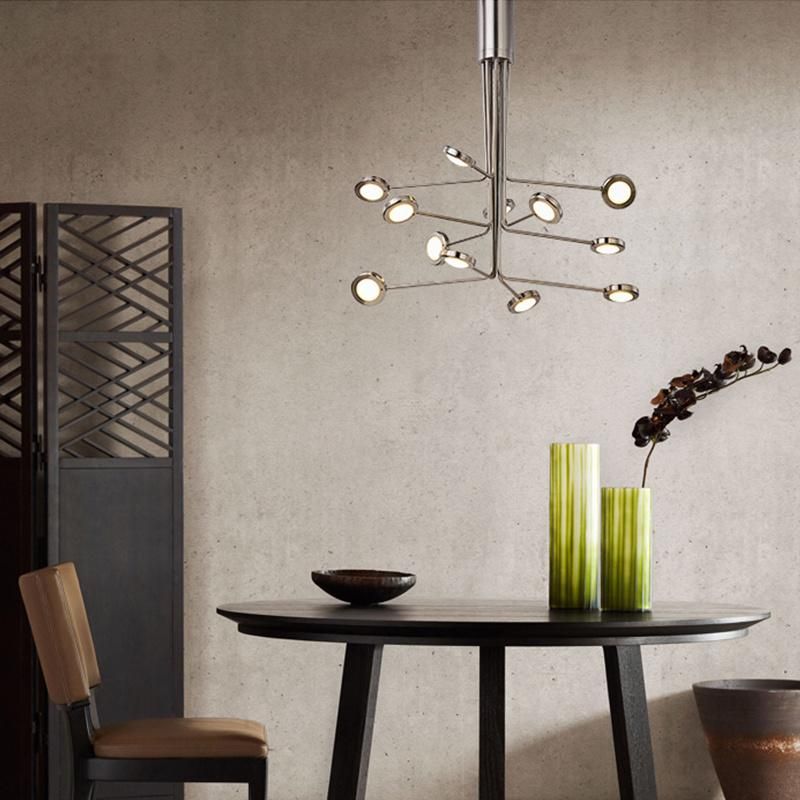 Gold / Nickel Decorative Chandelier Pendant Hanging Lamp Lighting for Living Room, with LED