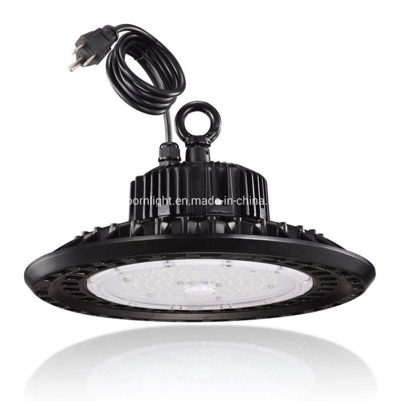 160lm/W Round 100W UFO High Bay LED Light with Alumilum PC Cover