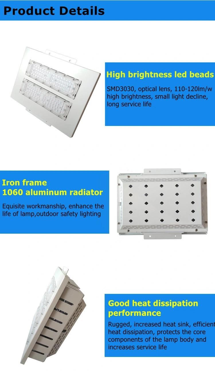 LED Canopy Lamp Reliable Quality Affordable Price High Power 150W Gas Station Reflector Waterproof