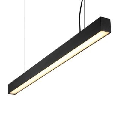 5 Years Warranty LED Pendant Linear Light 75mm Width Aluminum Hanging Light for Office