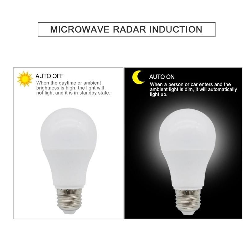 6W 9W A60 LED Intelligent Bulb Sensor