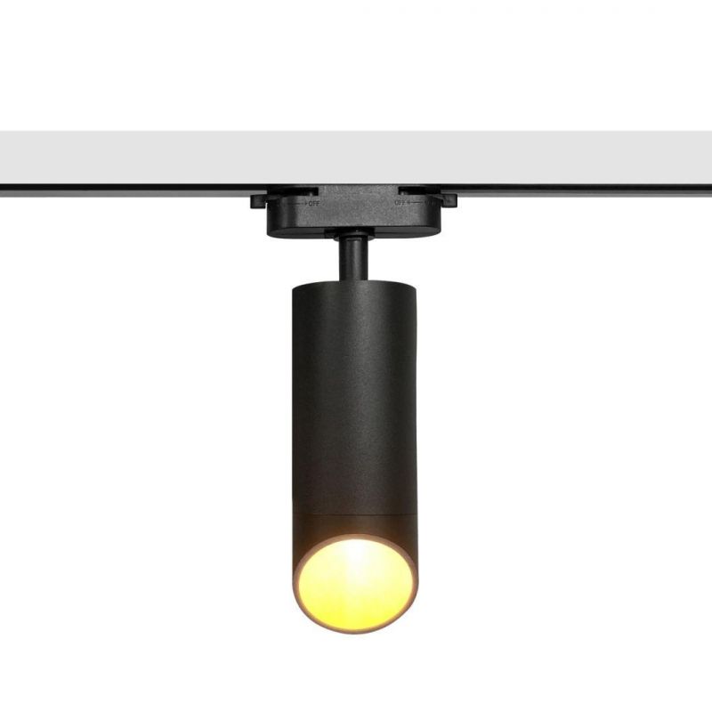 Adjustable Metal Track Light Bar, Kitchen Black Track Lighting Commercial Dali Dimmable Focus LED Track Lighting for Fashion Store