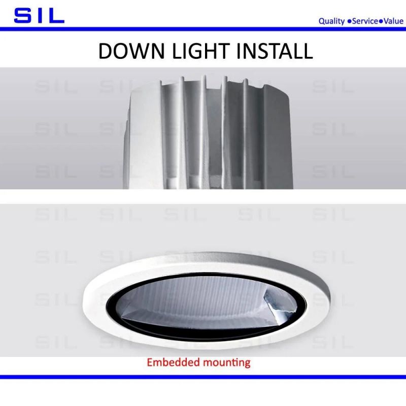 IP44 LED Ceiling Recessed Lights Spot Down Housing Wall up Room 35W Dimmable Commercial LED Downlight