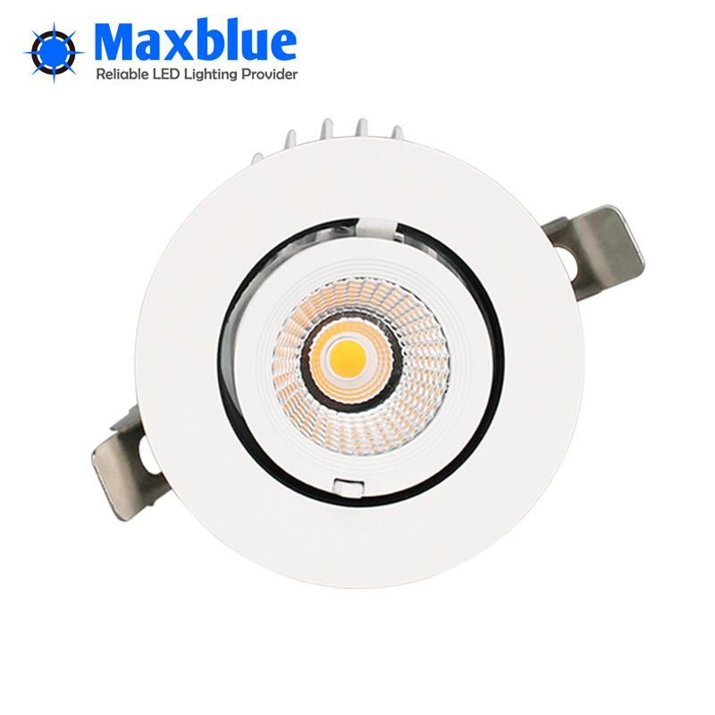 25W Dimmable CREE COB LED Trunk Downlight Gimbal Lighting