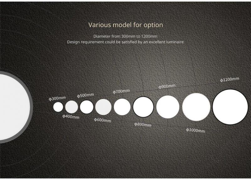 Dimmable Ceiling Flat Panel Lighting Round LED Panel Lighting 600mm 800mm 1000mm 1200mm